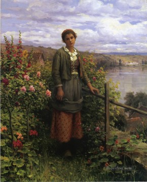 ダニエル・リッジウェイ・ナイト Painting - 『彼女の庭』の同胞ダニエル・リッジウェイ・ナイト